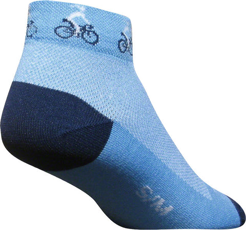 SockGuy Classic Ponytail Socks - 1 inch, Blue, Women's, Small/Medium