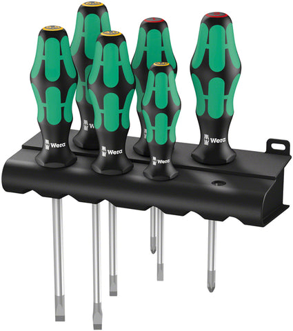 Wera 334/6 Rack Screwdriver Set - Kraftform Plus Lasertip and Rack