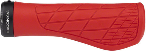 Ergon GA3 Grips - Risky Red, Lock-On, Large