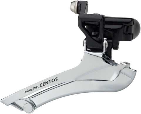 microSHIFT Centos Front Derailleur - 10-Speed Double, 28.6/31.8/34.9 Band Clamp, 56t Max, Shimano Compatible