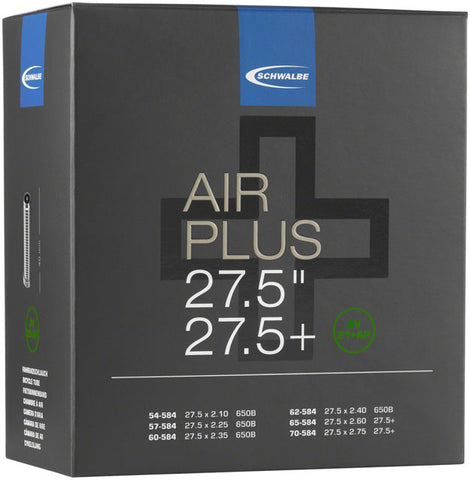 Schwalbe Air Plus Tube - 27.5 x 2.1 - 2.8, 40mm Schrader Valve