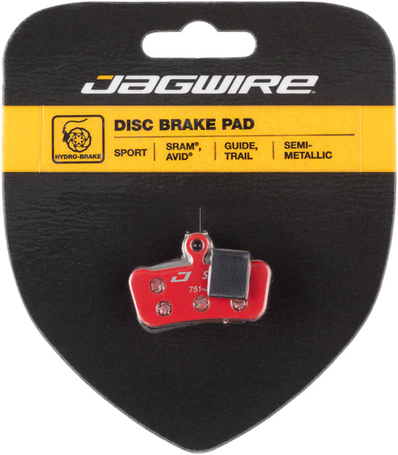 Jagwire Mountain Sport Semi-Metallic Disc Brake Pads for SRAM Guide RSC, RS, R, Avid Trail