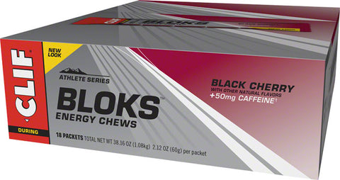 Clif Shot Bloks: Black Cherry with 50mg Caffeine Box of 18