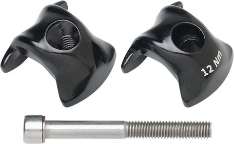 Ritchey WCS 1-Bolt Seatpost Saddle Rail Clamp - Outer Plates, For Alloy Posts, 7 x 7mm Rails, Black