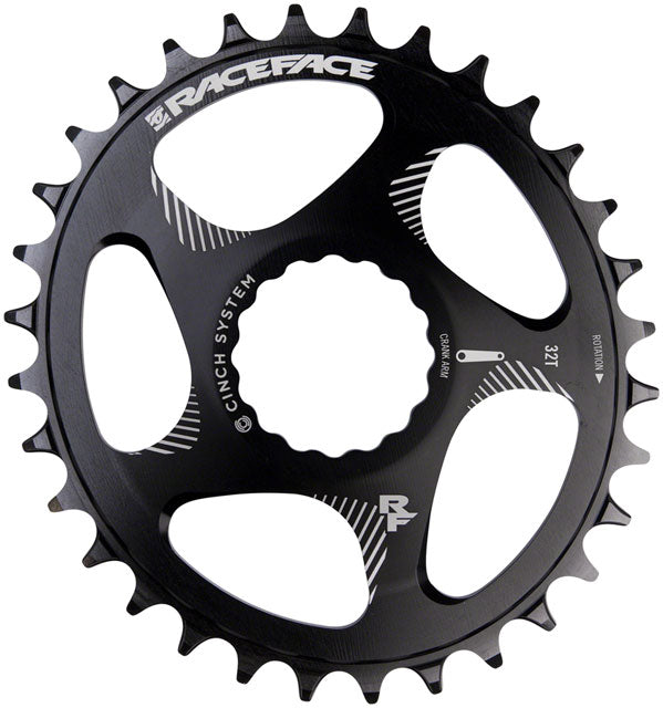 RaceFace Narrow Wide Oval Chainring: Direct Mount CINCH, 30t, Black