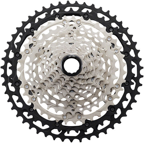 Shimano XT CS-M8100 Cassette - 12-Speed, 10-45t, Silver/Black, Micro Spline