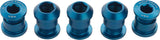 Wolf Tooth 1x Chainring Bolt Set - 6mm, Dual Hex Fittings, Set/5, Blue