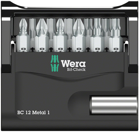 Wera Bit-Check 12 Metal 1 Bit Holder and Bit Set - 1/4
