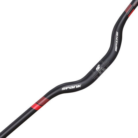 Spank Spike 800 Vibrocore Riser Handlebar: 31.8, 800mm, 50mm Rise Black/Red