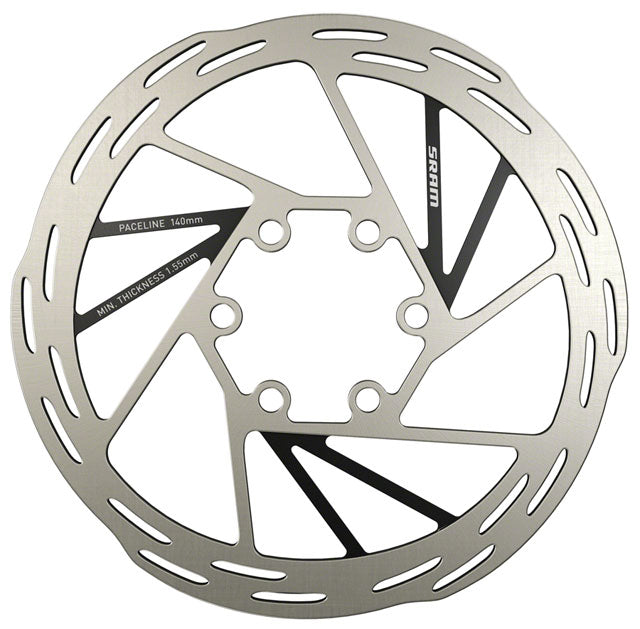 SRAM Paceline Disc Brake Rotor - 140mm, 6-Bolt, Silver/Black