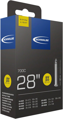 Schwalbe Extra Light Tube - 700 x 18 - 25mm, 80mm Presta Valve