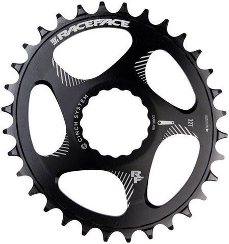 RaceFace Narrow Wide Oval Chainring: Direct Mount CINCH, 28t, Black