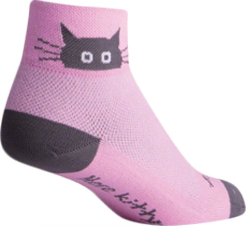 SockGuy Classic Whiskers Socks - 2 inch, Pink, Women's, Small/Medium