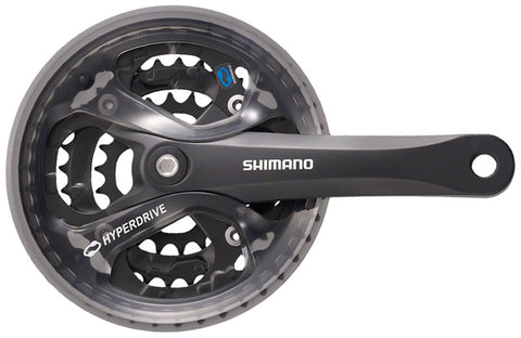 Shimano Acera FC-M361 Crankset - 170mm, 7/8-Speed, 48/38/28t, 104/64 BCD, Square Taper JIS Spindle Interface, Black