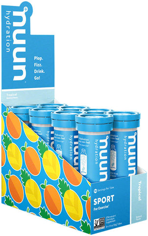 Nuun Sport Hydration Tablets: Tropical Fruit, Box of 8 Tubes