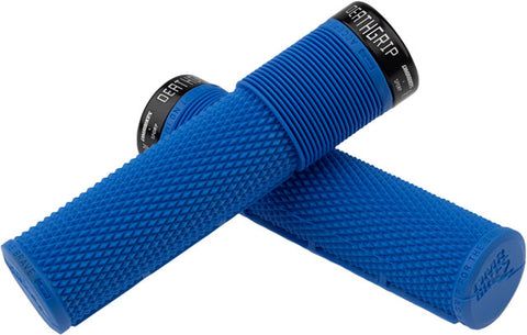 DMR DeathGrip Flangeless Grips - Thick, Lock-On, Royal Blue