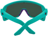 SPY+ Monolith Sunglasses - Matte Teal, Happy Gray Green with Dark Blue Spectra Mirror Lenses