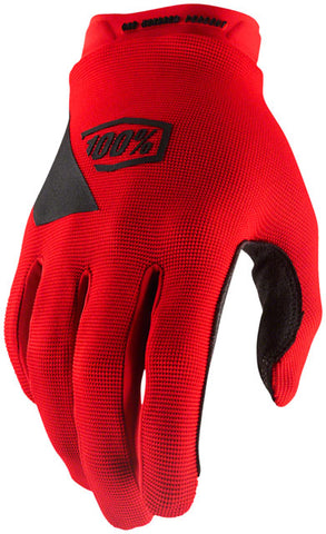 100% Ridecamp Gloves - Red, Full Finger, Small
