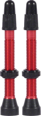 WTB Aluminum TCS Tubeless Valves: 34mm, Red, Pair