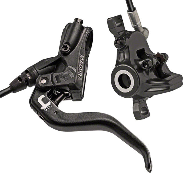 Magura MT4 Disc Brake and Lever - Front or Rear, Hydraulic, Post Mount, Black