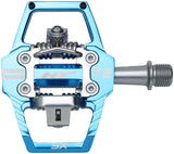 HT Components T2-SX Pedals - Dual Sided Clipless with Platform, Aluminum, 9/16", Marine Blue