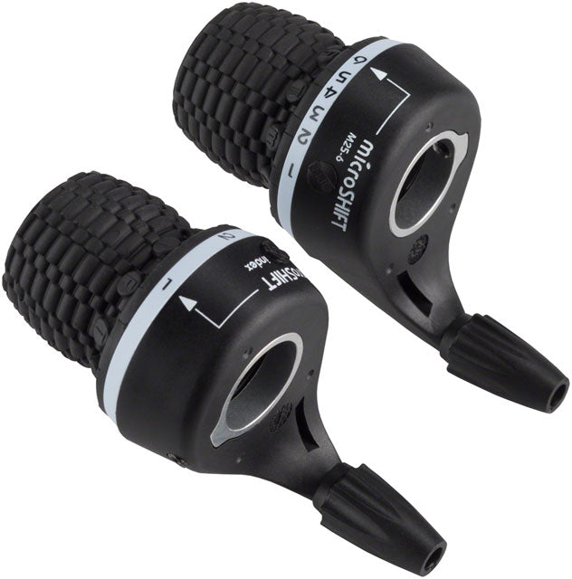 microSHIFT MS25 Twist Shifter Set, 6-Speed, Triple, Shimano Compatible