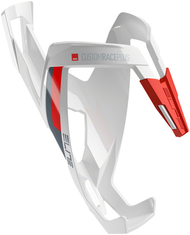 Elite SRL Custom Race Plus Water Bottle Cage - Glossy White/Red