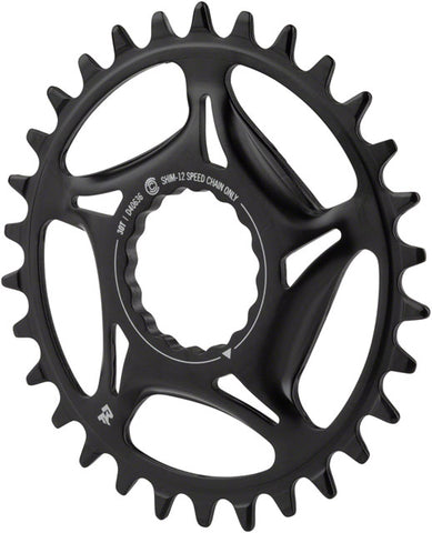 RaceFace Narrow Wide Direct Mount CINCH Steel Chainring - for Shimano 12-Speed, requires Hyperglide+ compatible chain, 30t, Black