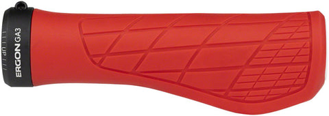 Ergon GA3 Grips - Risky Red, Lock-On, Small