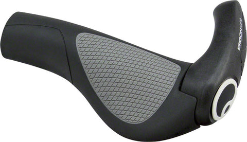 Ergon GP2 Grips - Black/Gray, Lock-On, Small