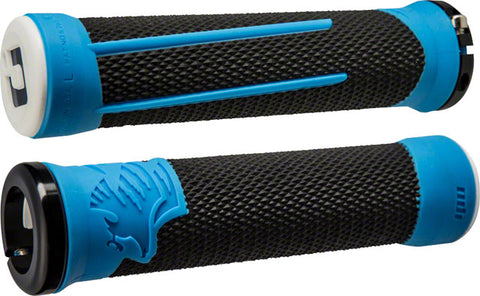 ODI AG2 Grips - Black/Blue, Lock-On