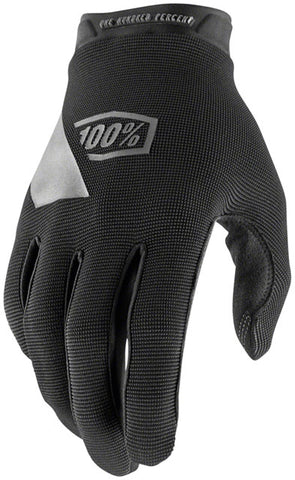 100% Ridecamp Gloves - Black, Full Finger, Women's, Large