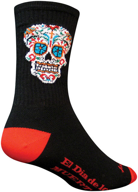 SockGuy Crew El Dia Socks - 6 inch, Black, Large/X-Large