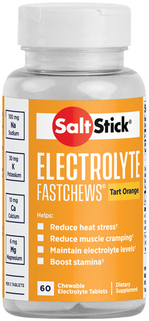 SaltStick Fastchews Chewable Electrolyte Tablets: Bottle of 60, Orange