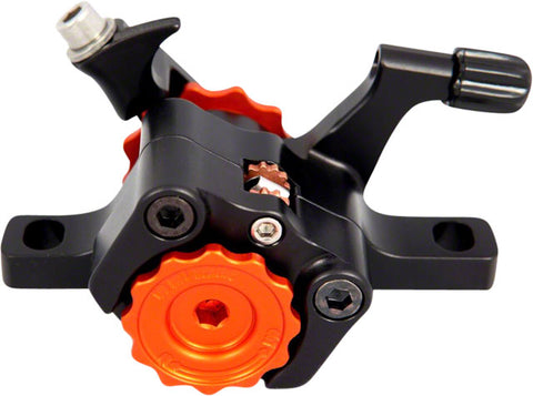 Paul Component Engineering Klamper Disc Caliper, Short Pull, Black with Orange Adjusters