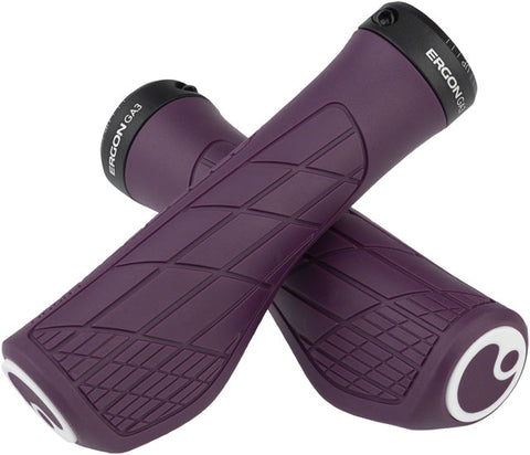 Ergon GA3 Grips - Purple Reign, Lock-On, Small