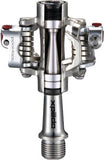 Xpedo M-Force 8 Pedals - Dual Sided Clipless, Titanium , 9/16", Silver