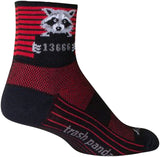 SockGuy Classic Busted Socks - 3 inch, Black/Red Stripe, Small/Medium