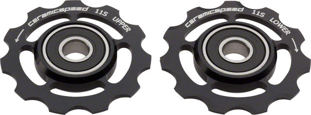 CeramicSpeed Pulley Wheels for Shimano 11-speed - 11 Tooth, Alloy, Black