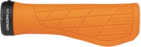 Ergon GA3 Grips - Juicy Orange, Lock-On Small