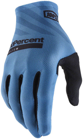 100% Celium Gloves - Slate Blue, Full Finger, Men's, Large