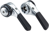 microSHIFT Down Tube Shifter Set, 9-Speed, Double/Triple, Shimano Compatible, Silver