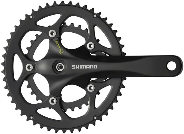 Shimano FC-R345-L Crankset - 175mm, 9-Speed, 50/34t, 5-bolt / 110 BCD, Octalink V2 Spindle Interface, Black