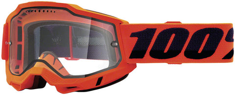 100% Accuri 2 Enduro MTB Goggles - Neon Orange/Clear