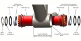 Wheels Manufacturing PressFit 30 to SRAM Bottom Bracket with Angular Contact Bearings Black Cups