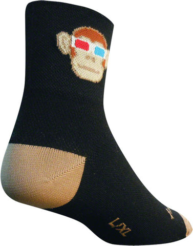 SockGuy Classic See 3D Socks - 3 inch, Black, Small/Medium