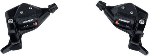 microSHIFT TS71 Thumb Tap Shifter Set, 9-Speed, Triple, Optical Gear Indicator, Shimano Compatible