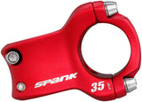 Spank Spike Race 2 Stem - 35mm, 31.8 Clamp, +/-0, 1 1/8", Aluminum, Red
