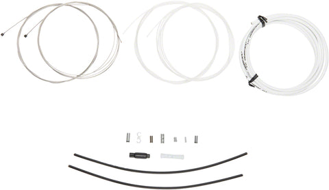 Jagwire Elite Sealed Shift Cable Kit - SRAM/Shimano, Ultra-Slick Uncoated Cables, White