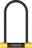 OnGuard BullDog Series U-Lock - 4.5 x 11", Keyed, Black/Yellow, Includes bracket